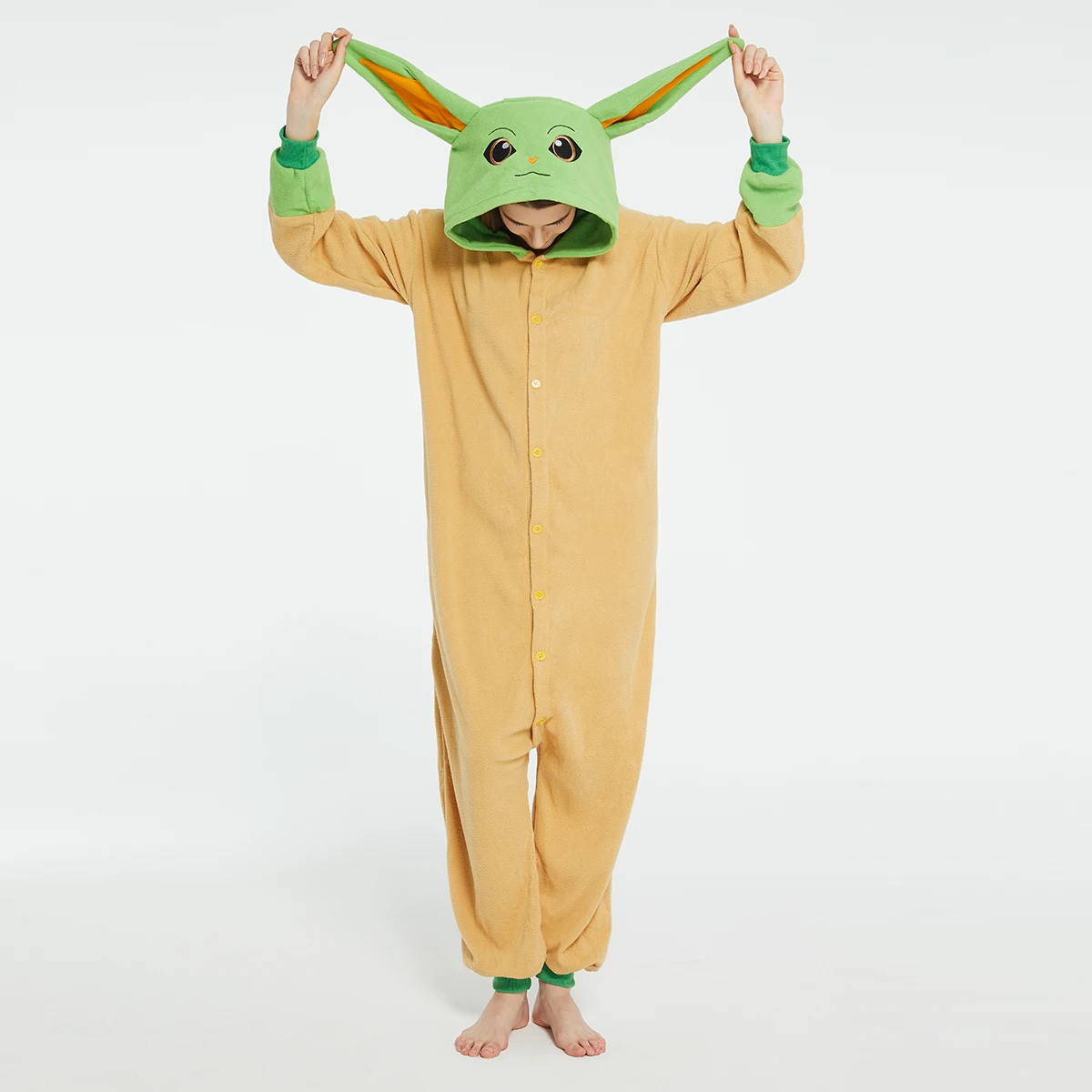 Baby Clothing Onesies - Yetişkinler Yoda Bebek Grogu Onesies Cadılar