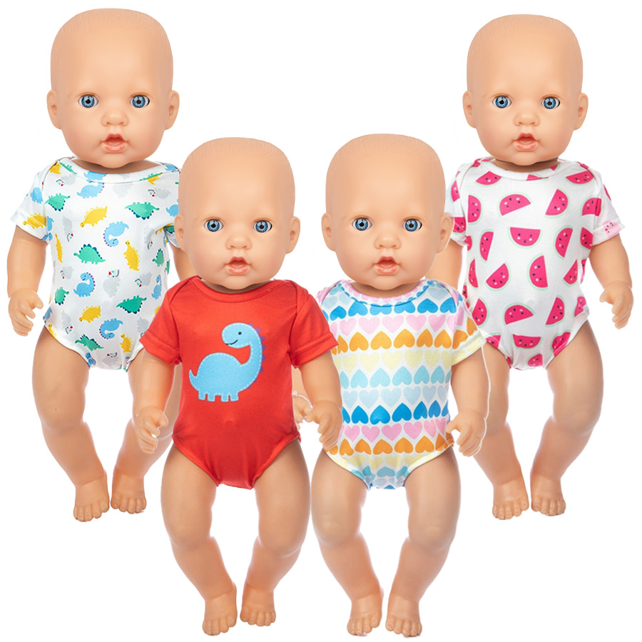 Baby Clothing Kit - Karikatür dinozor mayo 16-18 inç amerikan