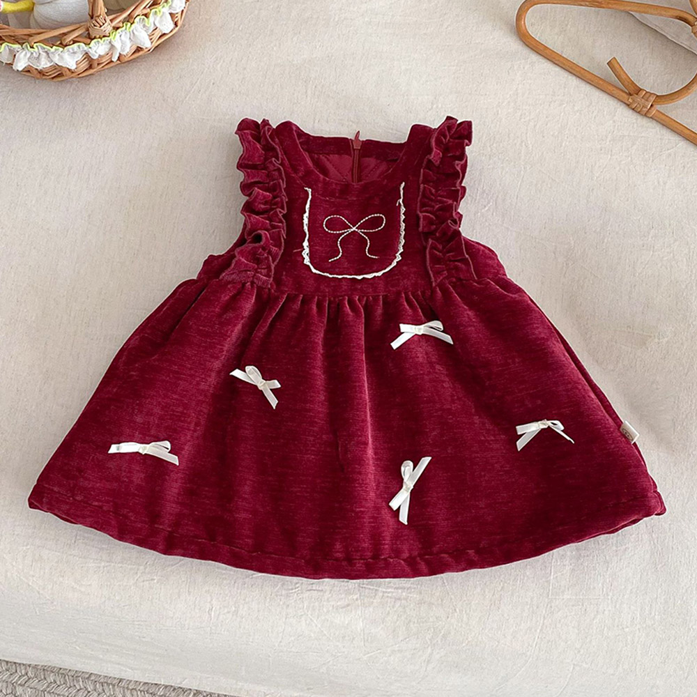 Baby Clothing Quilt - Kızlar Noel Elbise Kolsuz Kapitone Sıcak