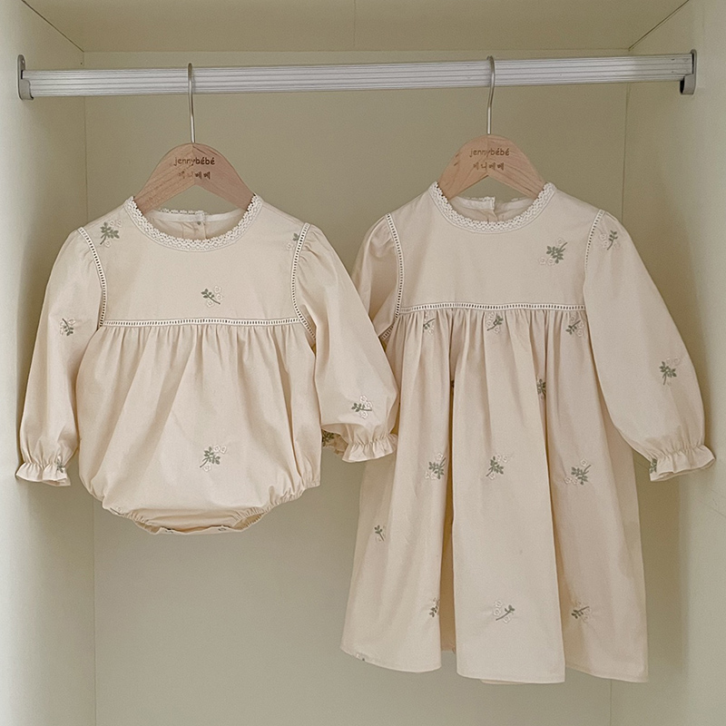 Baby Clothing Crochet - Aile kardeş eşleşen elbise kıyafet bebek