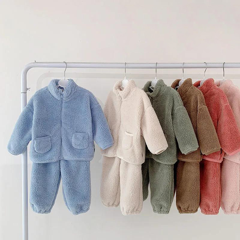 Baby Clothing Bundles - Çocuk Mercan Kadife Pijamaları, Erkek Çocuk