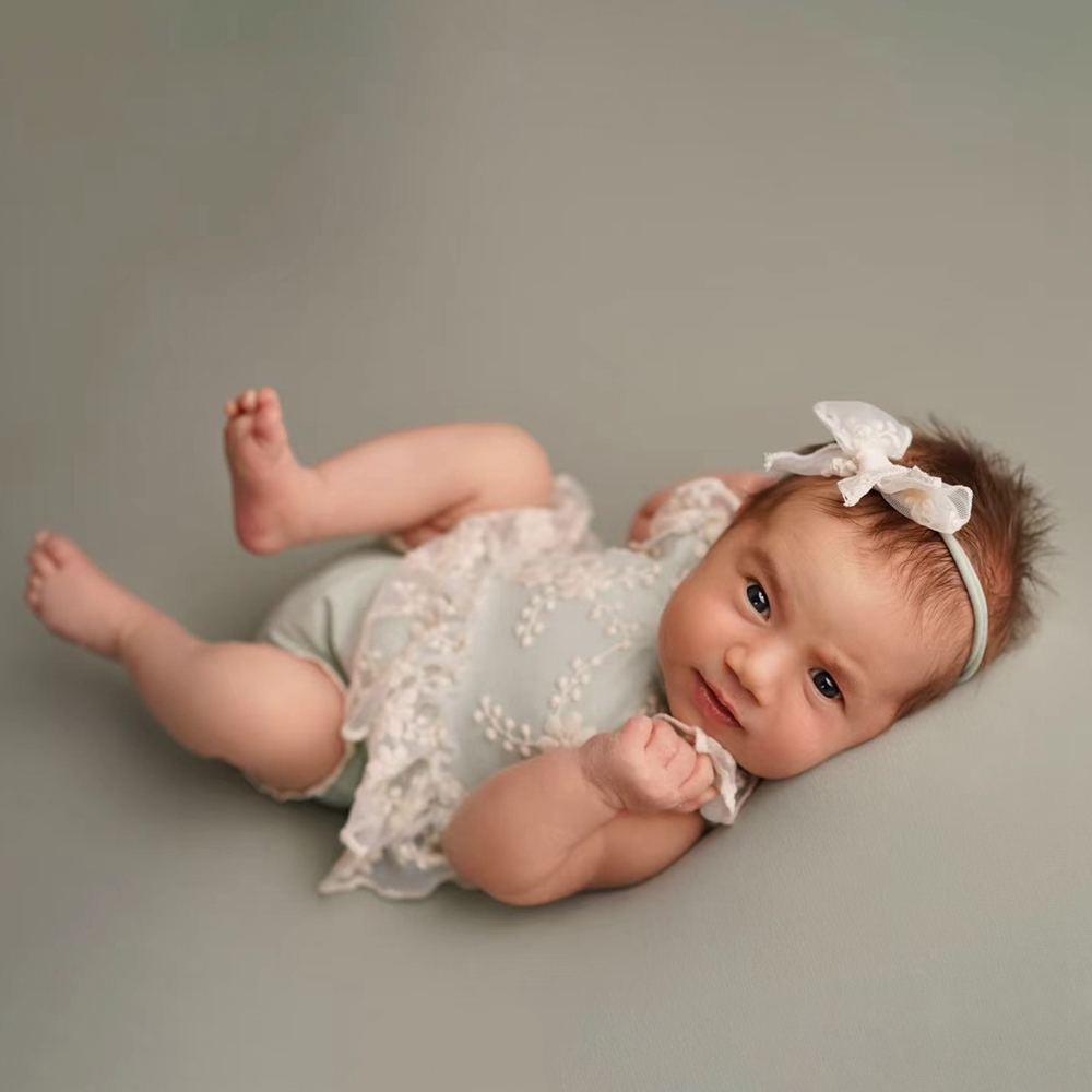 Baby Clothing Deals - Kaprisli Yenidoğan Bebek Kız Pastel Yeşil