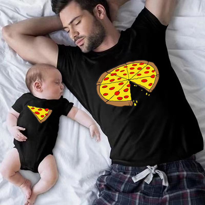Komik Pizza Baskı Baba Anne Ço - Baby Clothing Crochet incelemesi ve fiyatı
