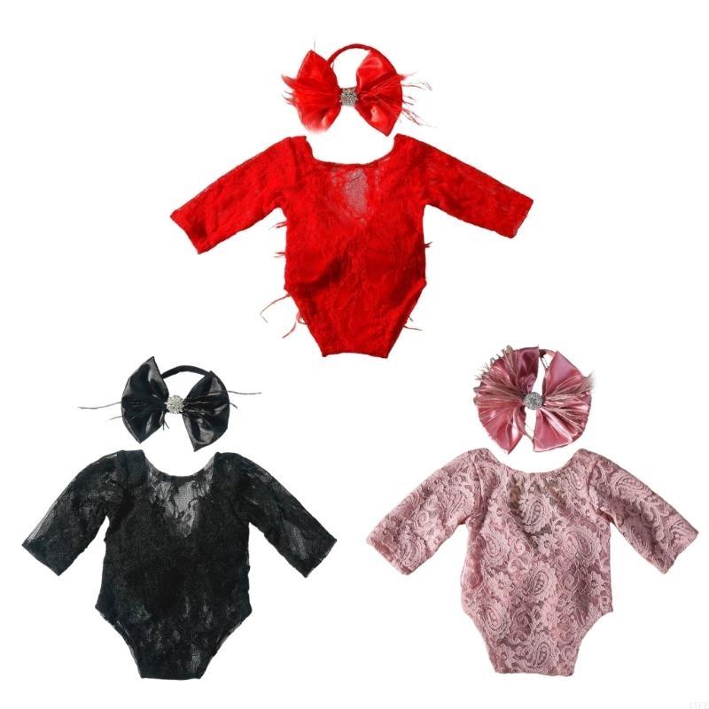 Zarif Dantel Romper & Head Ban - Baby Clothing Newborn incelemesi ve fiyatı